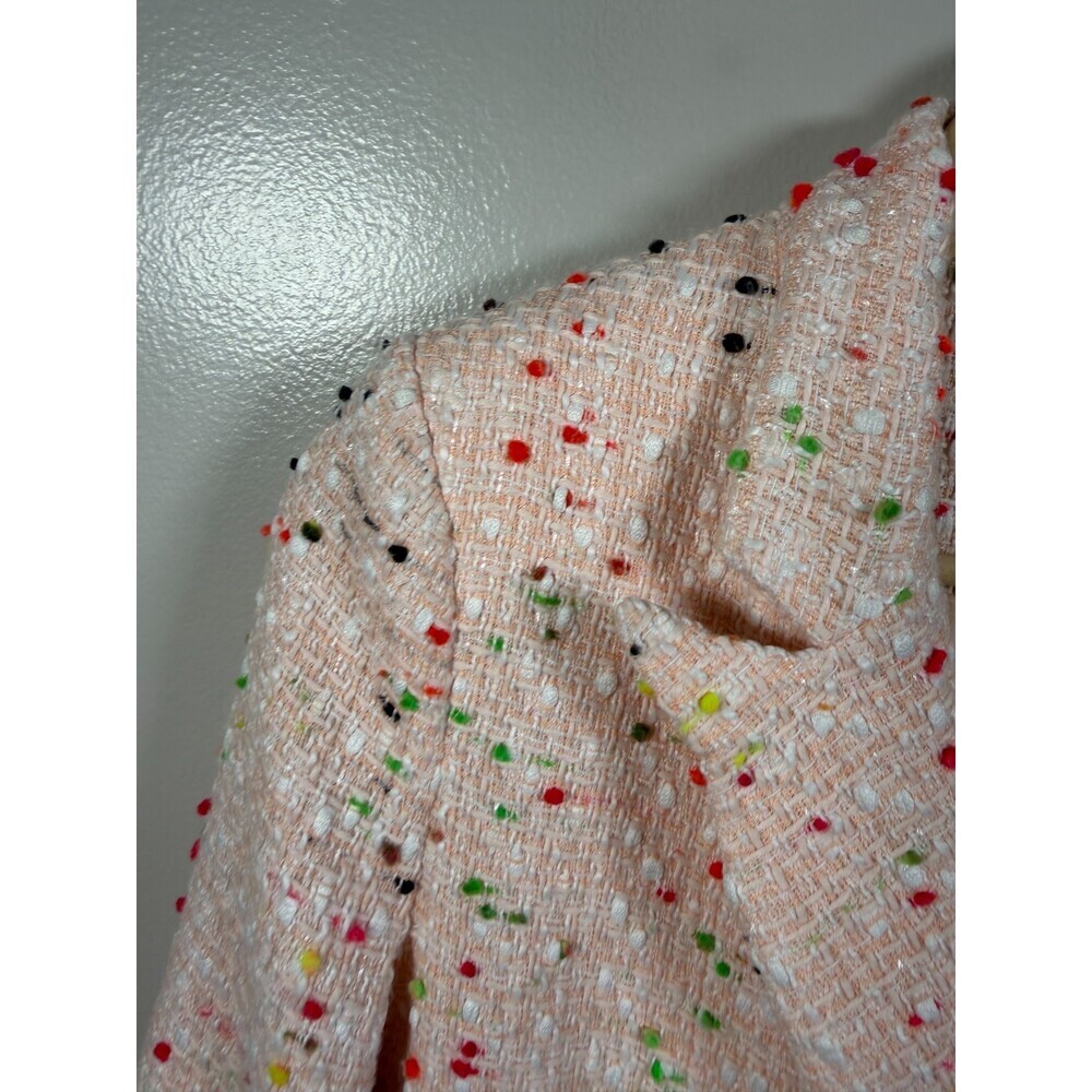 Amanda Uprichard Tweed Sawyer Blazer Skirt Set Size Small/Medium Pink Confetti - Picture 5 of 15
